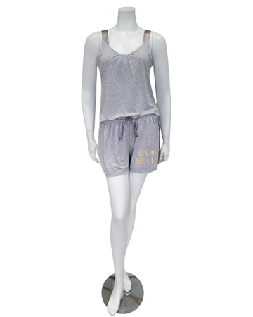 Fleur't 6134 Heather Grey Lounge Modal Cami Pajamas Set myselflingerie.com